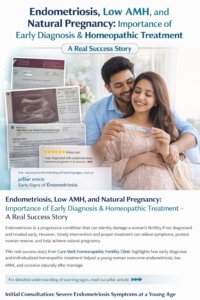 Endometriosis low AMH pregnancy success with homeopathy
